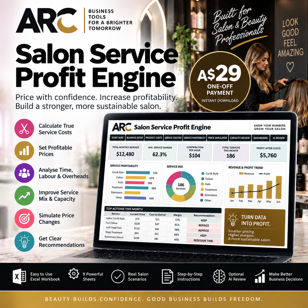 ARC Salon Service Profit Engine